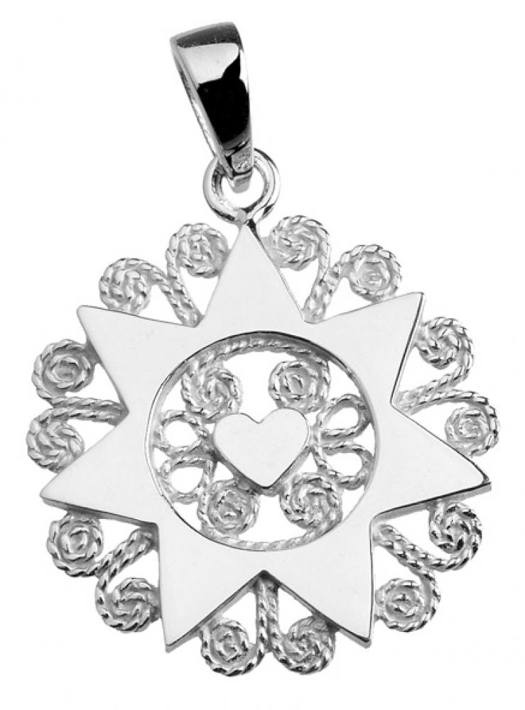 Ciondolo Presentosa Cod. P02A Argento 925‰ - diam. 1,7 cm